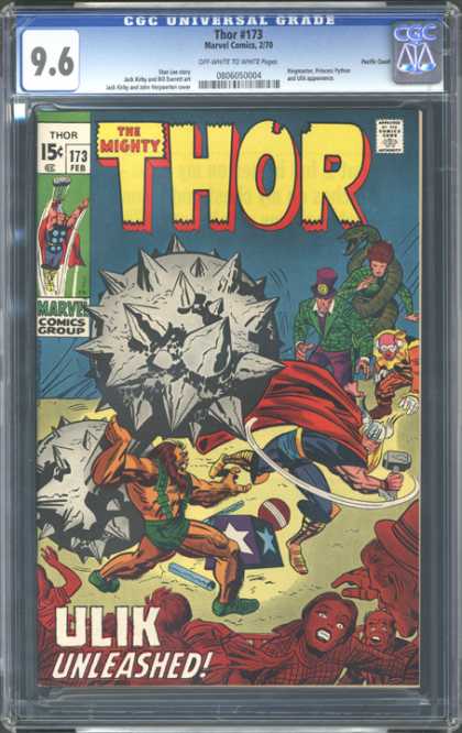 CGC Graded Comics - Thor #173 (CGC) - Thor - Hammer - Snake - Spikes - Ulik