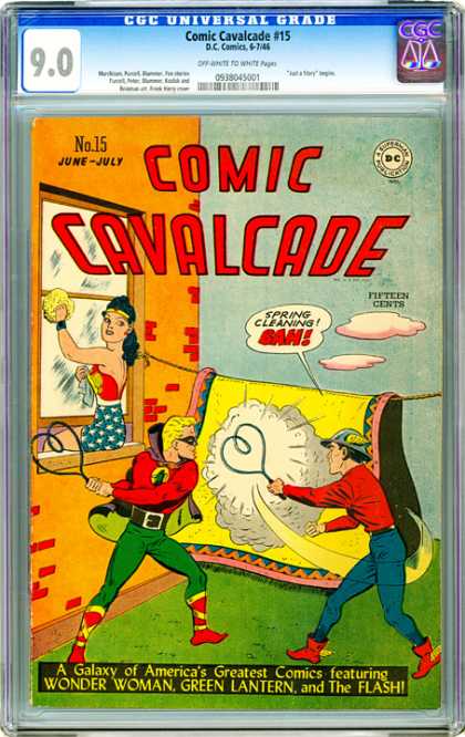 CGC Graded Comics - Comic Cavalcade #15 (CGC) - Dc - Superhero - Wonder Woman - Green Lantern - Flash