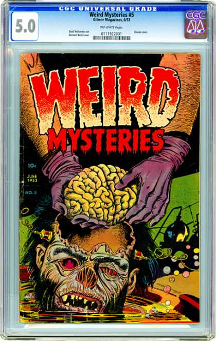 CGC Graded Comics - Weird Mysteries #5 (CGC) - Monster - Hand - Green - Cover - Letters
