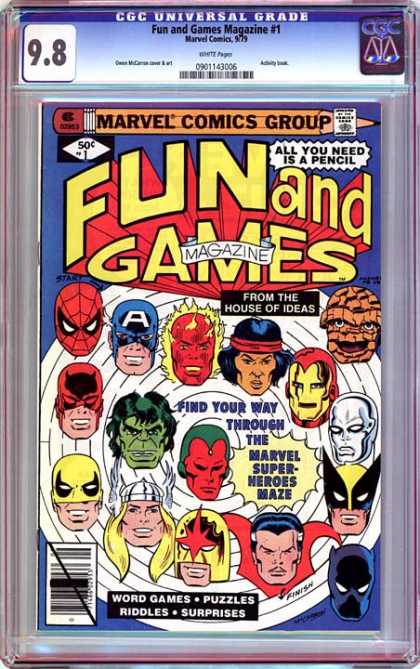 CGC Graded Comics - Fun and Games Magazine #1 (CGC) - Fun And Games - Marvel Comics Group - All You Need Is A Pencil - Spider-man - Captain America