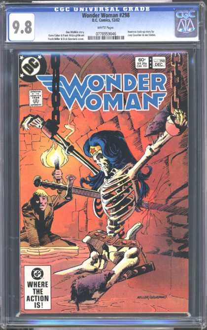 CGC Graded Comics - Wonder Woman #298 (CGC) - Wounder Woman - Dc Comics - Where The Action Is - Approved By The Comics Code Authority - Sword