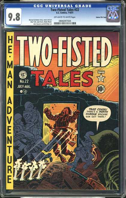 CGC Graded Comics - Two-Fisted Tales #22 (CGC) - Two Fisted Tales - He Man Adventure - Soldier - Ruined Building - Gun Shots