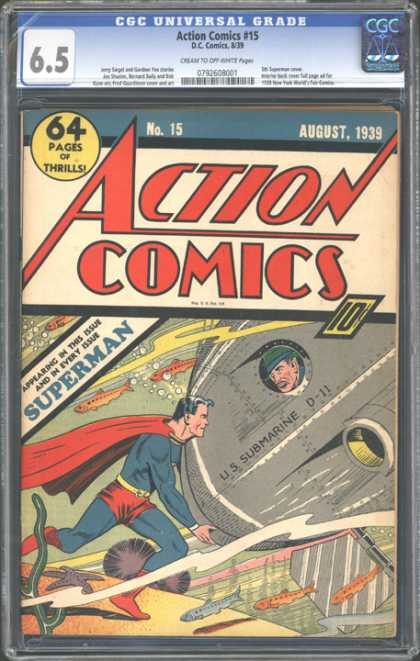 CGC Graded Comics - Action Comics #15 (CGC)