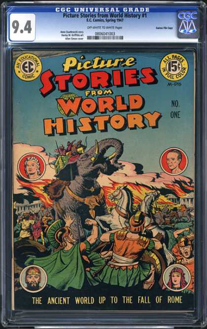 CGC Graded Comics - Picture Stories From World History #1 (CGC) - Ancient World - Rome - Elephant - Centurion - Fire