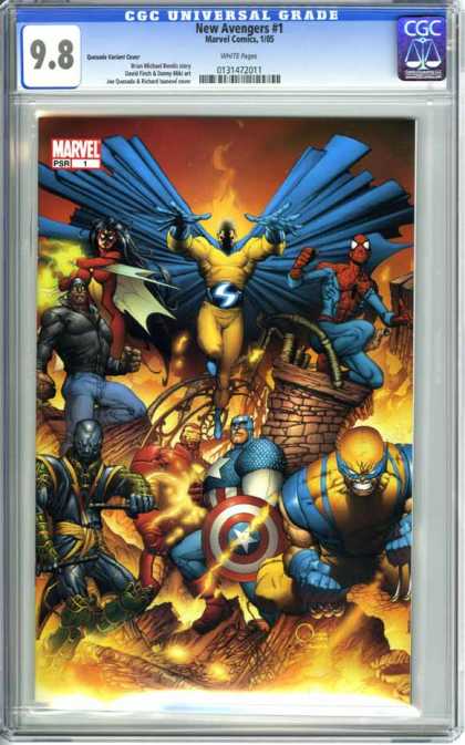 CGC Graded Comics - New Avengers #1 (CGC) - Marvel Comics 105 - Captain America - Spiderman - Wolverine - Iron Man