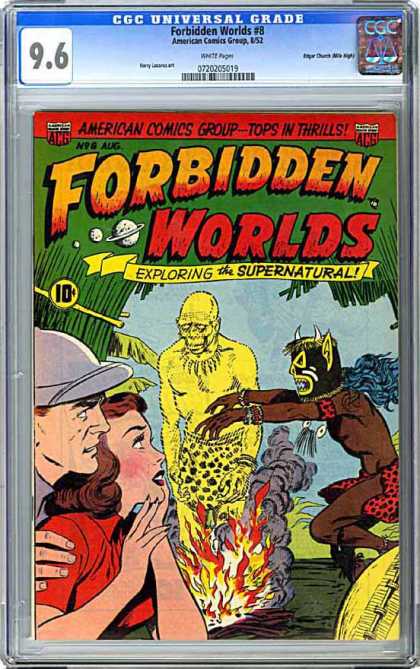 CGC Graded Comics - Forbidden Worlds #8 (CGC) - Exploring The Supernatural - Monsters - Jungle - Burning - Voodoo