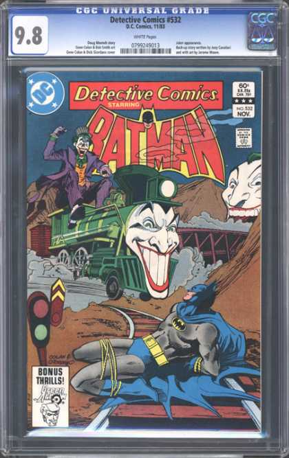 Joker - Train - Batman - Railroad - Rope CGC Graded Comics - Detective Comics #532 (CGC) - Joker - Train - Batman - Railroad - Rope