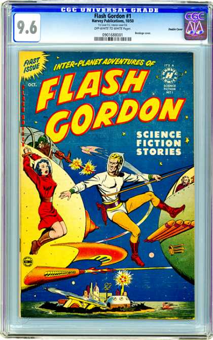 Cgc Hologram - Flash Gordan - Bonded - Space - Planets CGC Graded Comics - Flash Gordon #1 (CGC) - Cgc Hologram - Flash Gordan - Bonded - Space - Planets