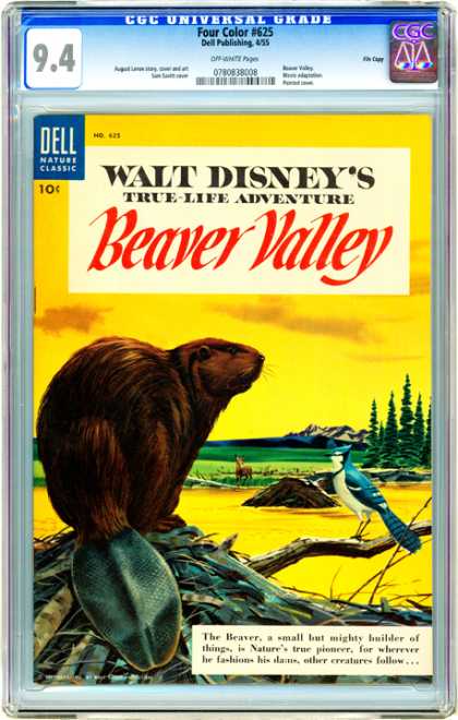 Walt Disney - True-life Adventure - Beaver Valley - Dam - Beaver CGC Graded Comics - Four Color #625 (CGC) - Walt Disney - True-life Adventure - Beaver Valley - Dam - Beaver