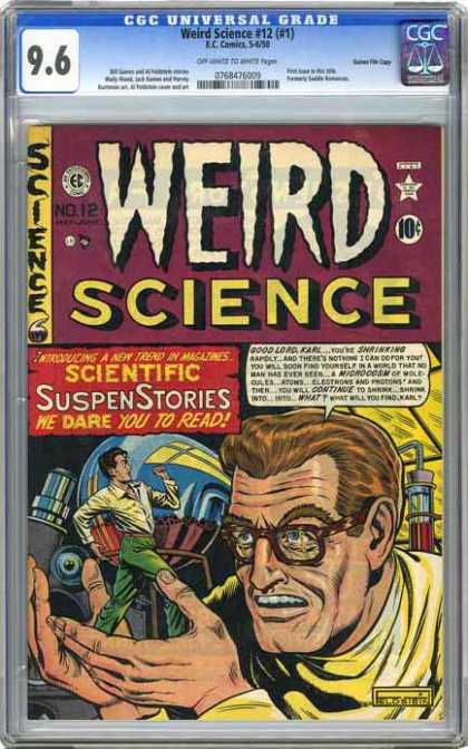 CGC Graded Comics - Weird Science #12 (#1) (CGC) - Weird Science - Microscope - Little Man - Test Tube - Scientific Suspen Stories