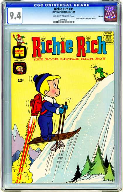 CGC Graded Comics - Richie Rich #41 (CGC) - Snorking - Snowfield - Skeigh - Richie Boy - Mountain
