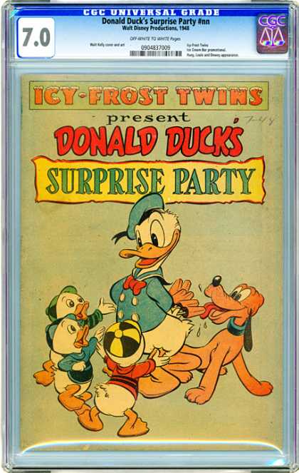 CGC Graded Comics - Donald Duck's Suprise Party #nn (CGC) - Donald Duck - Icy-frost Twins - Surprise Party - Pluto - Nephews