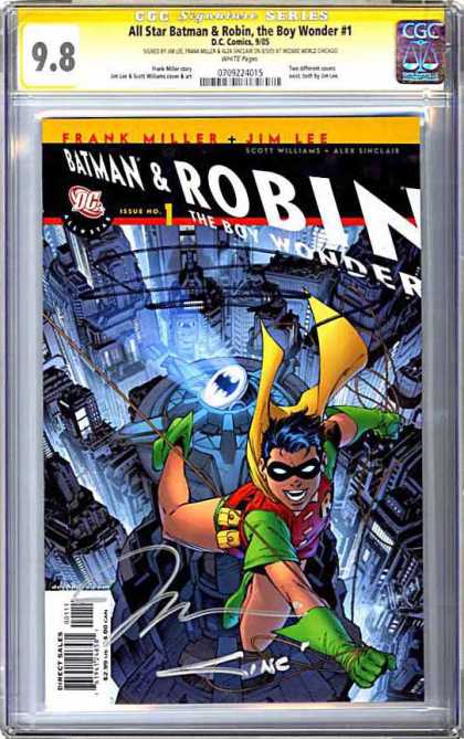 CGC Graded Comics - All Star Batman & Robin, the Boy Wonder #1 (CGC) - Batman - Robin - The Boy Wonder - City - Rope