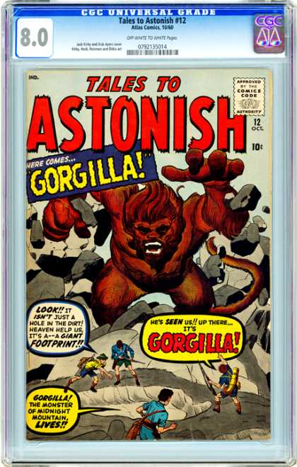 CGC Graded Comics - Tales to Astonish #12 (CGC) - Tales To Astonish - Approved By The Comics Code Authority - Gorilla - 80 - 12 Oct