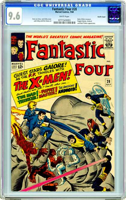 CGC Graded Comics - Fantastic Four #28 (CGC) - Fantastic Four - X-men - Hands - Guest Stars Galore - The Mad Thinker
