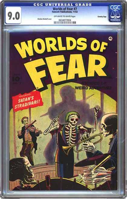 CGC Graded Comics - Worlds of Fear #7 (CGC) - Cgc - Worlds Of Fear - Satans Stradivari - Weird Adventure - Skulls