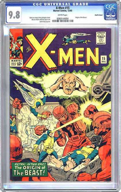 CGC Graded Comics - X-Men #15 (CGC) - Marvel - X-men - Bald Head - 12 Cents - December