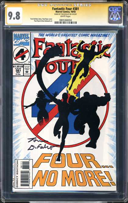 CGC Graded Comics - Fantastic Four #381 (CGC) - Fantastic Four - Worlds Greatest Comic Magazine - Marvel Comics - Fourno More - Fire