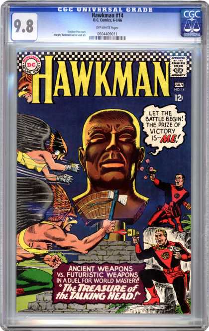 CGC Graded Comics - Hawkman #14 (CGC) - Heroes Fitghing - Fighting The Evil - Enemies - Only One Win - Indians