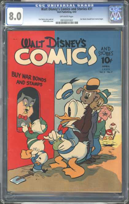 CGC Graded Comics - Walt Disney's Comics and Stories #31 (CGC) - Disney - Donald Duck - Huey - Duey - Louie