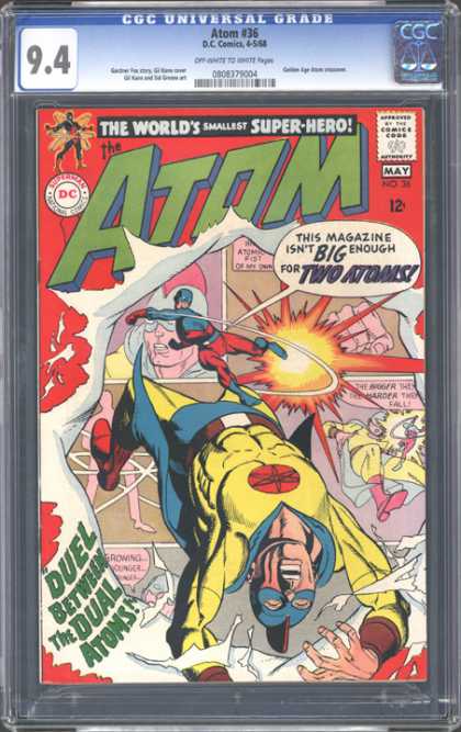 CGC Graded Comics - Atom #36 (CGC) - Atom - 94 - The Worlds Smallest Super-hero - Growing - Duel Between The Dual Atoms