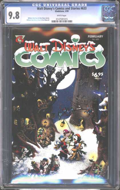 CGC Graded Comics - Walt Disney's Comics and Stories #633 (CGC) - Winter - Snow - Night - Jolly - Holidays
