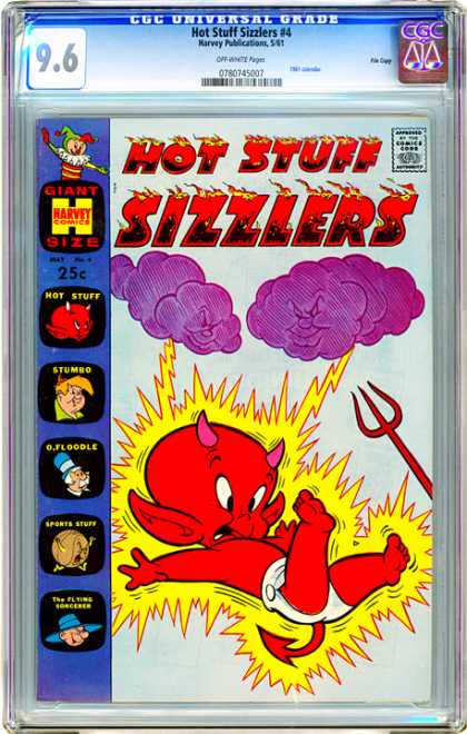 CGC Graded Comics - Hot Stuff Sizzlers #4 (CGC) - Little Red Devil - Struck By Lightning - Pitchfork - Diaper - Horns