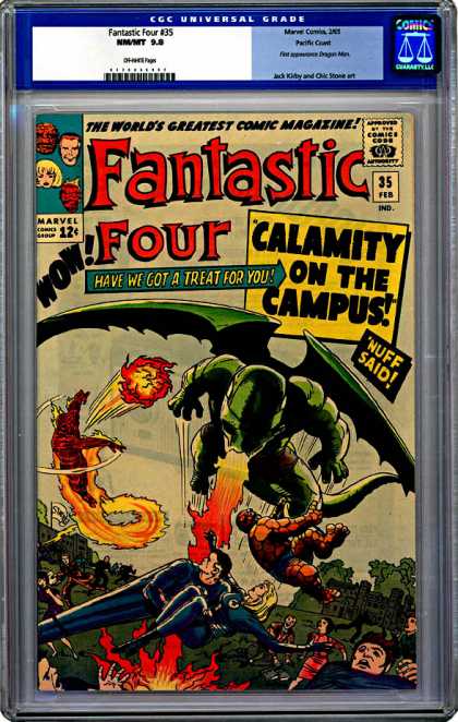CGC Graded Comics - Fantastic Four #35 (CGC) - Fantastic Four - Calamity - Campus - Fireball - Treat
