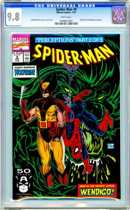 CGC Graded Comics - Spider-Man #9 (CGC) - Spider-man - Part 2 Of 5 - Costume - Wolverine - Claws