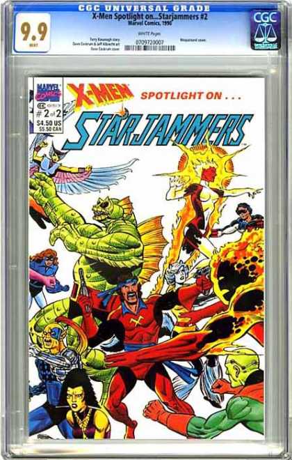 CGC Graded Comics - X-Men Spotlight on...Starjammers #2 (CGC) - Marvel - X-men - Starjammers - Fire - Wings
