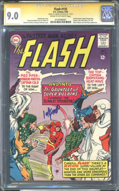 CGC Graded Comics - Flash #155 (CGC) - The Pied Piper Mirror Master Captain Gold - Spider Man - Guns - People Are Watching - Fastest Man Alive