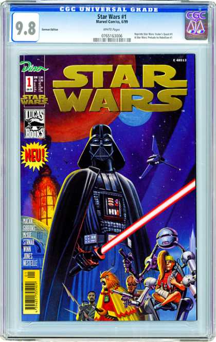 CGC Graded Comics - Star Wars #1 (CGC) - Darth Vader - Star Wars - Laser Spear - Gizmo - Mechanical Arms