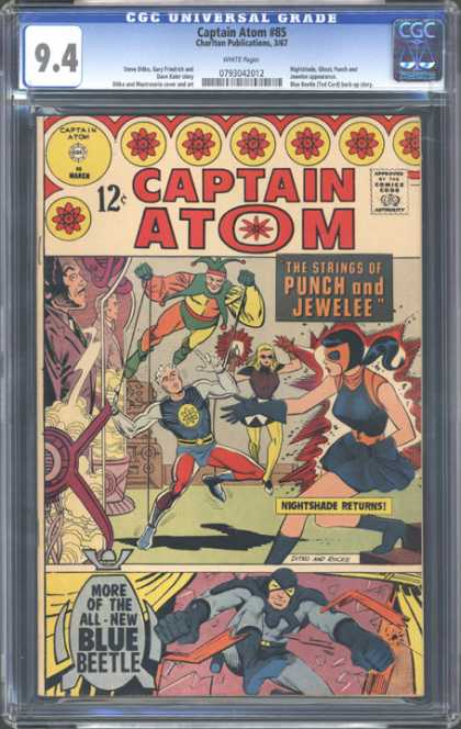 CGC Graded Comics - Captain Atom #85 (CGC) - Punch And Jewelee - Nightshade - Heroes - Captain Atom - Blue Beetle