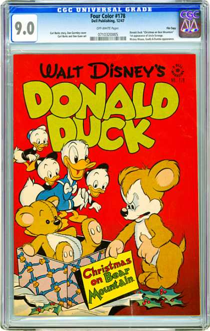 CGC Graded Comics - Four Color #178 (CGC) - Christmas On Bear Mountain - Donald Duck - Walt Disney - Teddy Bear - Mouse