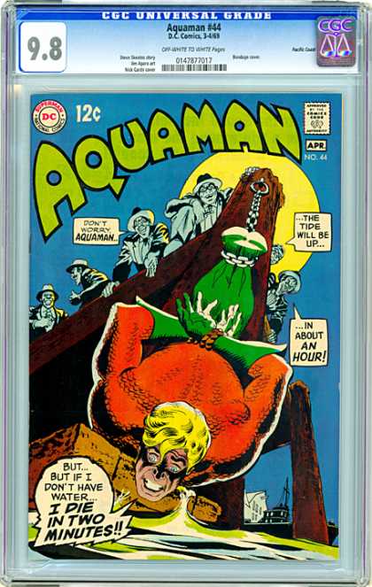 CGC Graded Comics - Aquaman #44 (CGC) - Peir - Dock - Chains - Dangling - Boat