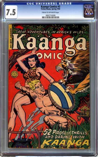 CGC Graded Comics - Kaanga Comics #3 (CGC) - Kaanga Comics 3 - Lord Of The Jungle - African Adventure - Lion - Jungle Queen