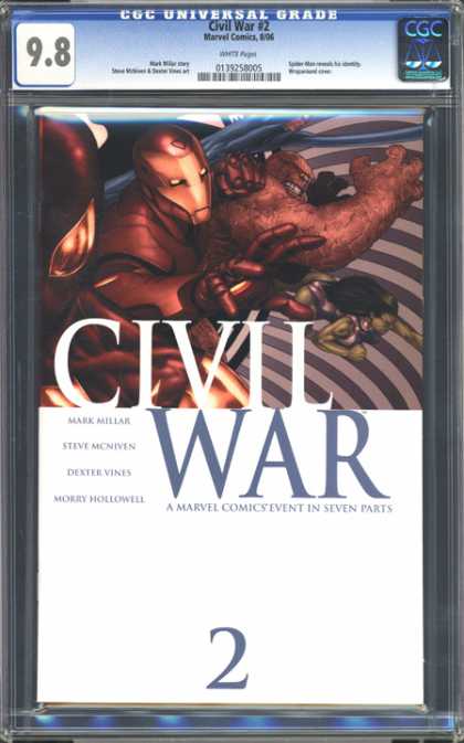 CGC Graded Comics - Civil War #2 (CGC) - Civil War - Iron Man - Thing - Spiderman - Mark Millar