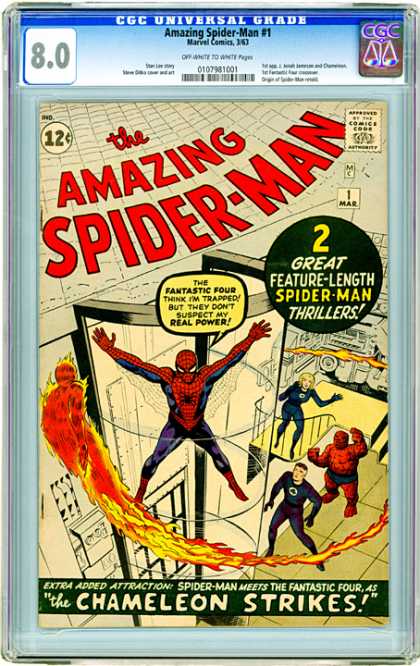CGC Graded Comics - Amazing Spider-Man #1 (CGC) - Great - Feature-length - Fantastic Four - Crossover - Thrillers