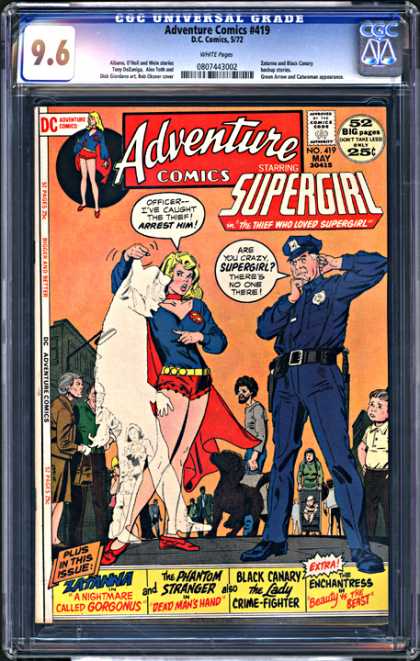 CGC Graded Comics - Adventure Comics #419 (CGC) - Supergirl - Policeman - Zatanna - Phantom Stranger - Black Canary