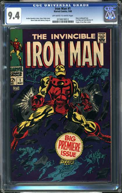 CGC Graded Comics - Iron Man #1 (CGC) - Cgc Hologram - Ironman - Premiere Issue - Number 1 - Invincible