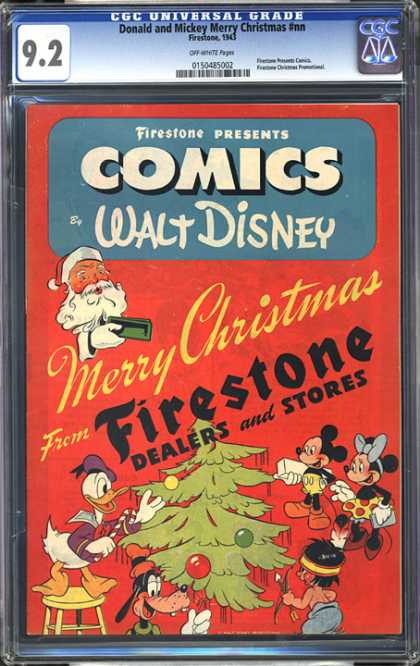 CGC Graded Comics - Donald and Mickey Merry Christmas #nn (CGC) - Merry Christmas - Mouse - Donald Duck - Christmas Tree - Presents
