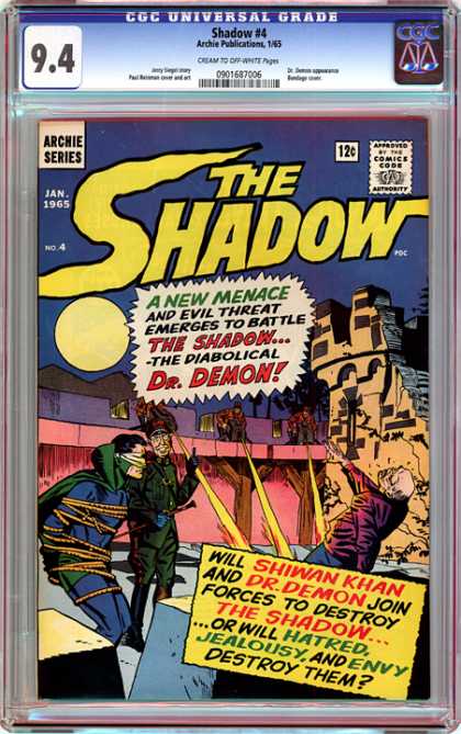 CGC Graded Comics - Shadow #4 (CGC) - Archie Series - The Shadow - Jan 1965 - Approved By The Comics Code Authority - A New Menace