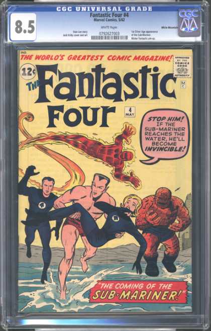 CGC Graded Comics - Fantastic Four #4 (CGC) - Cgc Hologram - Fantastic Four - Thing - Sub-mariner - Torch
