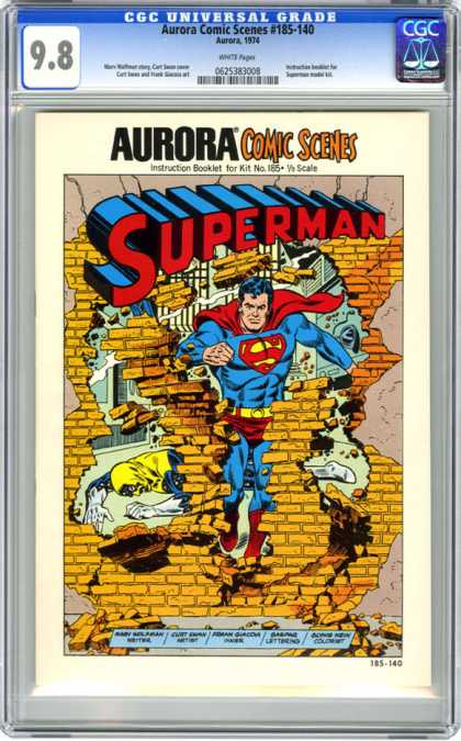 CGC Graded Comics - Aurora Comic Scenes #185-140 (CGC) - Aurora - Superman - Brick Wall - Broken - Instruction Booklet