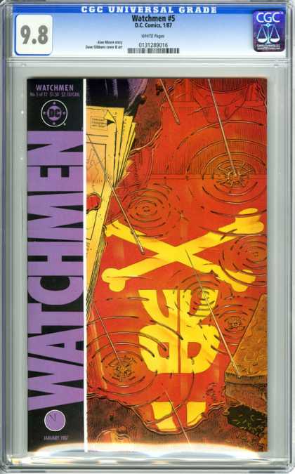 CGC Graded Comics - Watchmen #5 (CGC) - Alan Moore - Comedian - Rorschach - Blood Pool - Ozymandias