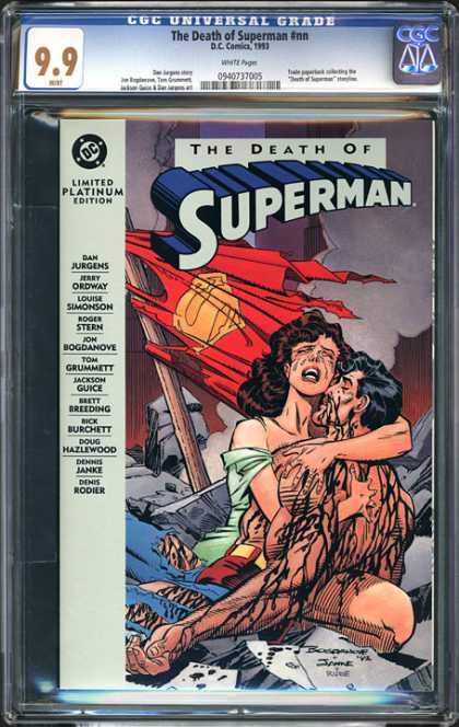 CGC Graded Comics - The Death of Superman #nn (CGC) - Dc - Dan Jurgens - Superman - Limited Platinum Edition - Roger Stern