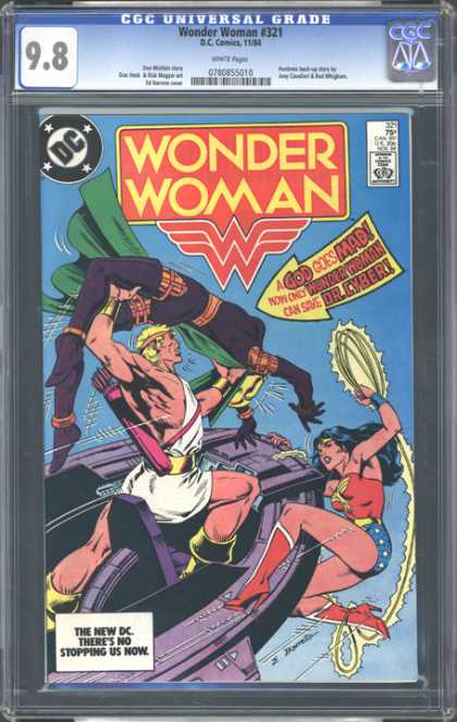 CGC Graded Comics - Wonder Woman #321 (CGC) - Wonder Woman - A God Goes Mad - Dr Cyber - The New Dc - Theres No Stopping Us Now