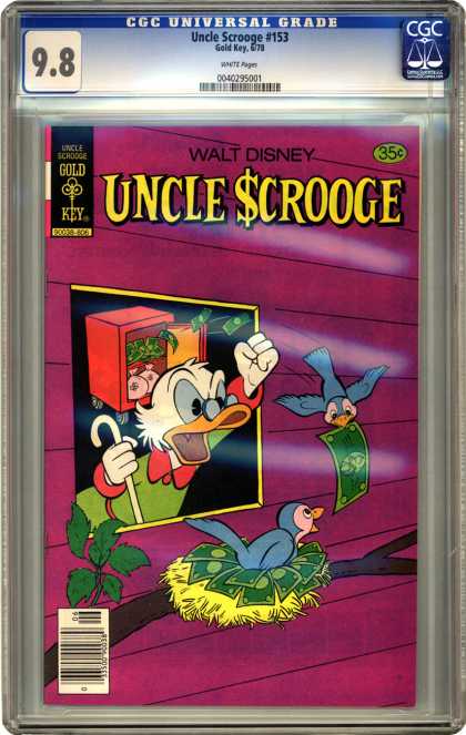 CGC Graded Comics - Uncle Scrooge #153 (CGC) - Scrooge - Money - Birds - Nest - Window