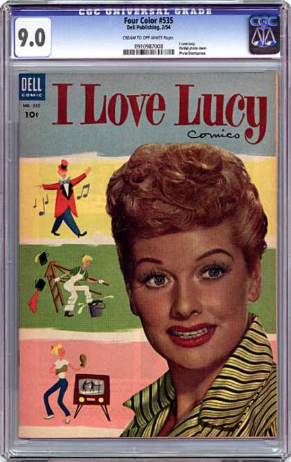 CGC Graded Comics - Four Color #535 (CGC) - Woman - Lucille Ball - Notes - Ladder - Bucket