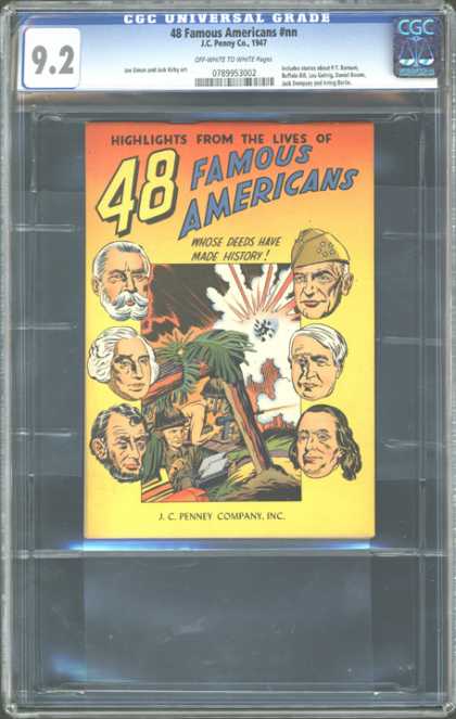 CGC Graded Comics - 48 Famous Americans #nn (CGC) - George Washington - Abraham Lincoln - Benjamin Franklin - Thomas Edison - Dwight Eisenhower